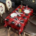 thumbnail image 2 of Christmas Snowflake Red Plaid Tablecloth,Oil Proof Spill Proof Polyester Table Cover for Rectangle Tables,Foldable Tableclothes Cute Tablecloths for Birthday Picnic Wedding Tea Party, 2 of 6