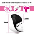 thumbnail image 3 of Korikoli Clip in Bangs 100% Remy Human Hair Extensions Clip on Fringe Air Bangs with Nice Net Natural Flat Neat Bangs with Temples One Piece Hairpiece Straight Natural Black for Women, 3 of 6