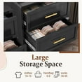 thumbnail image 5 of Metal Small Dresser for Bedroom, Black Dressers & Chest of Drawers, 3 Drawer Dresser with Curved Corner, Storage Cabinet for Living Room, Entryway, Home Office (Black, 23.62" W), 5 of 8