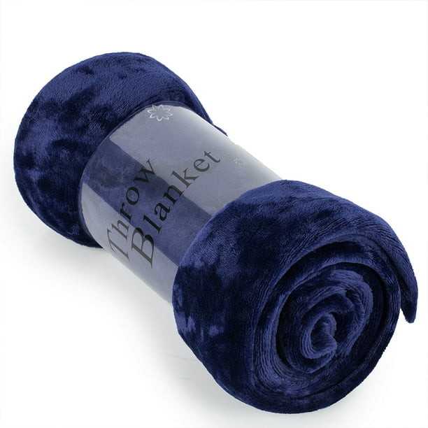 Throw Blanket 50"x60" Soft Warm Flannel Fleece Lap Throw Blanket For