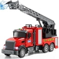 thumbnail image 1 of Juguete para camión de bomberos NIPLOOOW para niños, alimentado por fricción, con luces y sonidos, 1 of 7