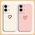 thumbnail image 2 of Case For OPPO RENO 8 7 9 6 7SE 5 4 4SE 4 3 4G 5G PRO PLUS Colour Simple Liquid Silicone Case Simple Lover Line Art, 2 of 5