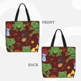 thumbnail image 3 of Qekee Frogs and Mushrooms Tote Bag for Women Travel Bag with Inner Pockets Big Capacity Shoulder Handbags for Work Shopping, 3 of 9