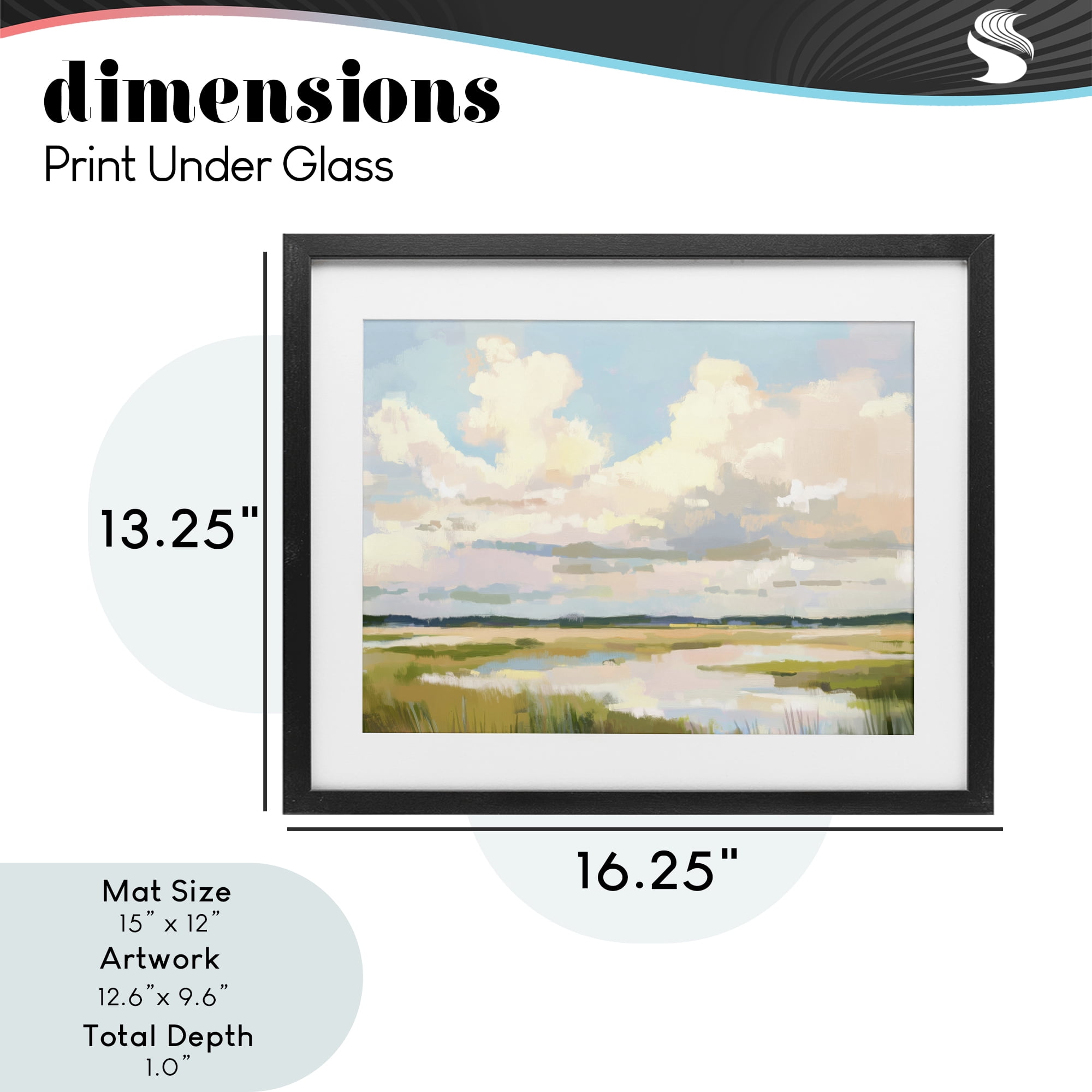 Stupell Industries Lowcountry Marsh at Dawn Black Framed Print Under Glass, design by LSR Design Studio