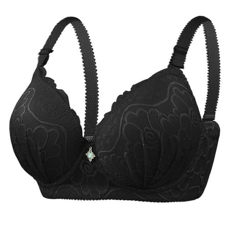 HBFAGFB Bras for Women with Underwire Ladies Adjustment Underwear Suitable for Daily Wear Black Size M