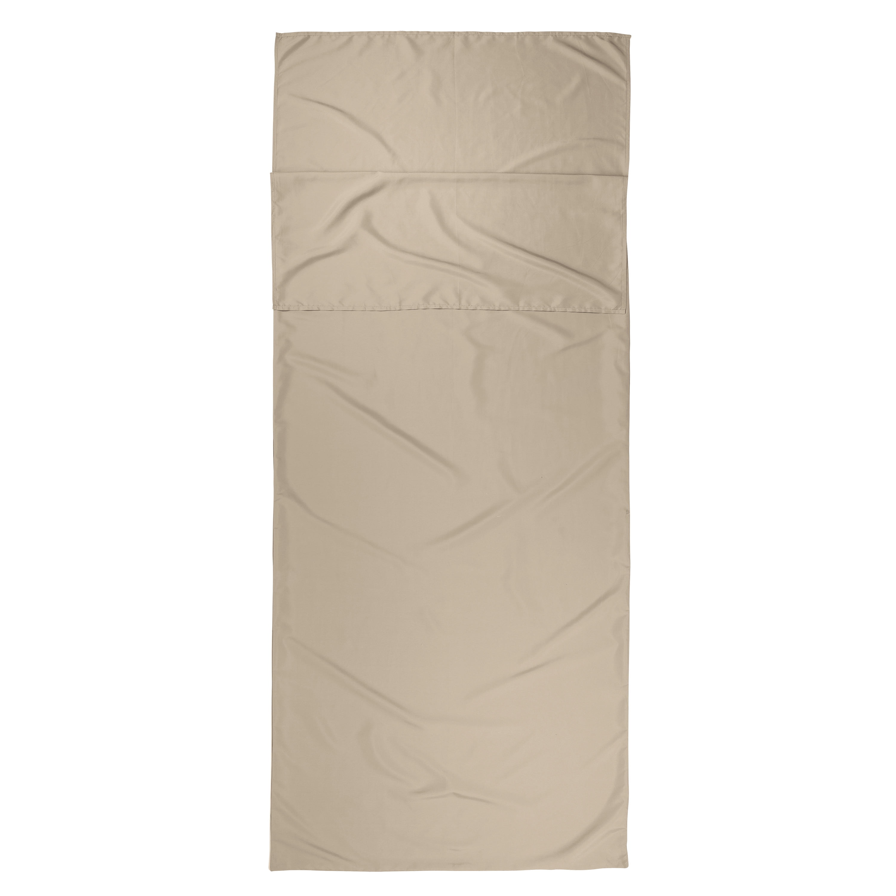 Ozark Trail Breathable Polyester Camping Sleeping Bag Liner Sheet, Beige (78" L x 33.5" W)