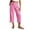 Pink, variant on Nmnitkp Women's Gingham Plaid Capri Pants with Pockets Drawstring Elastic Waist Straight Leg Casual Summer Cropped Trousers for Beach Lounge Daily Errands Wear Navy,S