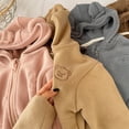 thumbnail image 4 of Baby Boy Jacket Girl And Boy Jacket Casual Fuzzy Zip Up Thick Warm Hoodie Coat Toddler Fall Winter Children Blouse Outfit Outdoor (Pink-1,120 4-5 Years) Cute Tops For Boys, 4 of 5