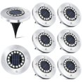 thumbnail image 1 of 16 LED Solar Lights Outdoor - 8 Pack Waterproof Garden Spotlights for Pathway, Terrace, Lawn, Compatible with Philips, 1 of 4