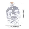 thumbnail image 2 of Ensemble de Têtes Squelettes d'Halloween - Distributeur de Bouteilles avec Verre - Rangement Scellé pour Auto-Infusion et Stockage, 2 of 4