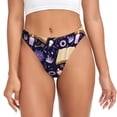 thumbnail image 1 of Fotbe Lavender Flowers Tanga Sin Costuras para Mujer con Estampado – Panties Invisibles, Transpirables y Cómodos para Uso Diario-X-Small, 1 of 6