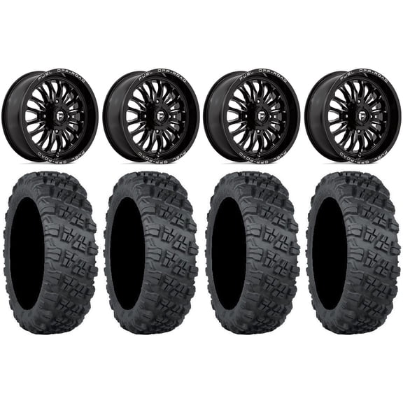 Fuel ARC 20" Wheels Black 33" Versa Cross V3 Tires Can-Am Maverick X3 / Honda Pioneer 1000 / Talon