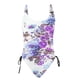 thumbnail image 5 of Tops de Bikini para las Mujeres Patrón Multicolor Impresión Trasera Recorte Sling Traje de Baño, Traje de Baño de Pieza Modesta, 5 of 6