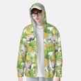 thumbnail image 3 of Pofeuu Gnome and Pineapple Print Sun Protection Outdoor Lightweight Full Zip UV Cooling Hoodie Long Sleeve Summer Clothing for Outdoor Hiking-X-Large, 3 of 5