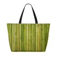thumbnail image 2 of Naloa Green Bamboo Fence Large Capacity Beach Bag, Waterproof Sandproof Beach Swim Pool Bag Tote Bag for Women, 2 of 7