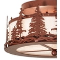 thumbnail image 4 of Meyda Tiffany 238688 Tall Pines 2 Light 16" Wide Semi-Flush Drum Ceiling Fixture - Rust, 4 of 7