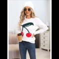 thumbnail image 4 of Suéteres de Punto Gruesos y Bonitos para Mujer, Modernos, con Estampado de en 3D, para Otoño e Invierno, Cálidos, con Cuello Redondo, Tops de Punto. M, 4 of 10