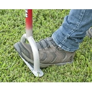 Garden Weasel Core Lawn Aerator - Comfort Grip Handle, Carbon Steel - Red