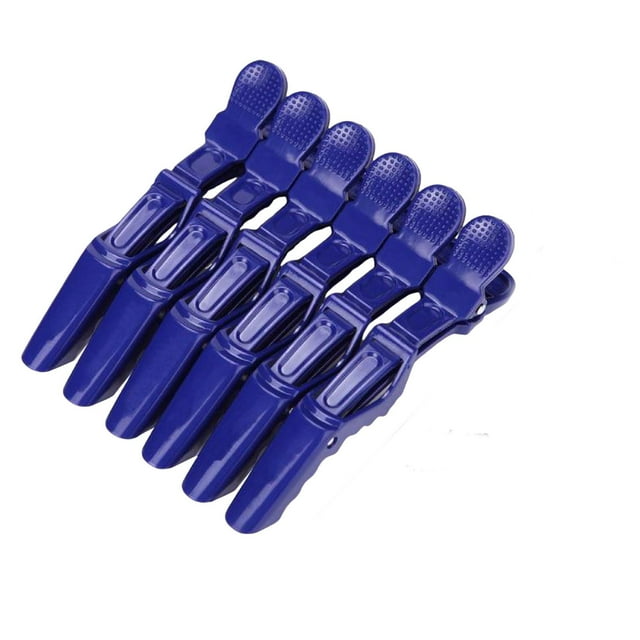 Salon Hair Styling Clips 6 Pack Strong Hold Barrettes for Precise Sectioning and Styling
