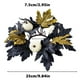 thumbnail image 3 of Corona de vela con forma de rosa artificial para Halloween, anillo de vela con forma de flor de hoja de arce negra, centro de 3 pulgadas, adornos decorativos para mesa de comedor con velas, 3 of 6