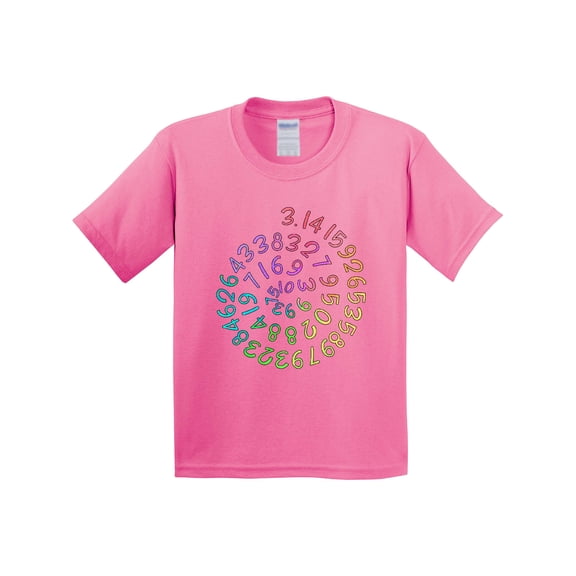 Inktastic Pi Day Pi Numerals in Rainbow Spiral Youth T-Shirt