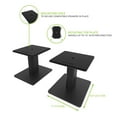 thumbnail image 3 of Kanto SP6HD Pair of 6" Desktop Speaker Stands with 30-Degrees of Swivel and Mounting Screw, Black, 3 of 8