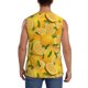 thumbnail image 4 of Fotbe Yellow Limes Men's Camiseta sin Mangas Estampada para Hombres, Playera Casual para Gimnasio, Entrenamiento, Playa-3X-Large, 4 of 7