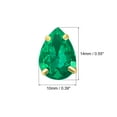 thumbnail image 2 of Unique Bargains 20Pack Teardrop Sew on Rhinestone - 14x10mm Glass Teardrop Crystal Rhinestones in Gold Prong Setting (Green), 2 of 7