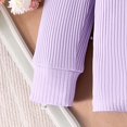 thumbnail image 5 of ZHOGXU Toddler Girl Skirt Set 2Pcs Outfits Long Sleeve Solid Color Knit Tops And Flared Mini Skirts With Bowknot Kids Cute Clothes,Purple,100, 5 of 6