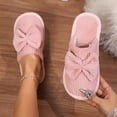 thumbnail image 3 of Taqqpue Open Toe Slipper for Women Women Fashionable Casual Winter Closed Toe Home Friendly Soft Cotton Flat Slippers Fuzzy House Slippers Gift for Women, 3 of 6