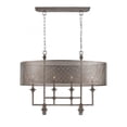 thumbnail image 1 of Savoy House Structure 4 Light Chandelier in Aged Steel, 1 of 1