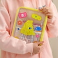 thumbnail image 2 of Clear Tablet Sleeve Bag Lovely Cartoon Bear Carrying Bags Transparent Storage, 2 of 5