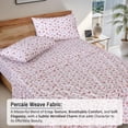 thumbnail image 4 of RUVANTI 100% Cotton Sheets – King Size Percale Bedding, Cooling & Breathable Floral Design, Durable with a Crisp, Soft & Comfortable Feel, 16" Deep Pocket, 4-Piece Set, Bouquet, 4 of 7