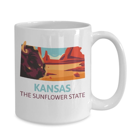 Kansas The Sunflower State coffee mug