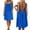X393 Blue, variant on Bysome Women Dress Solid Color Sleeveless Crew Neck Open Back Dresses Summer Cozy Soft Women Dresses Size L Blue