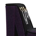 thumbnail image 2 of Benzara BM240355 High Heel Shoe Jewelry Box with 3 Hooks & Storage, Purple, 2 of 5