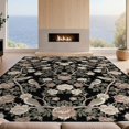 thumbnail image 2 of Design&I 6'x9' Washable Area Rug Asian Chinoiserie Vintage Border Peony Vine Plum Lotus Scroll Bird Flowing for Living Room, Family Indoor, Oversized Skid-Resistant, 2 of 7
