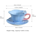 thumbnail image 2 of Floral Ceramic Tea Cups and Saucers, 2 of 7