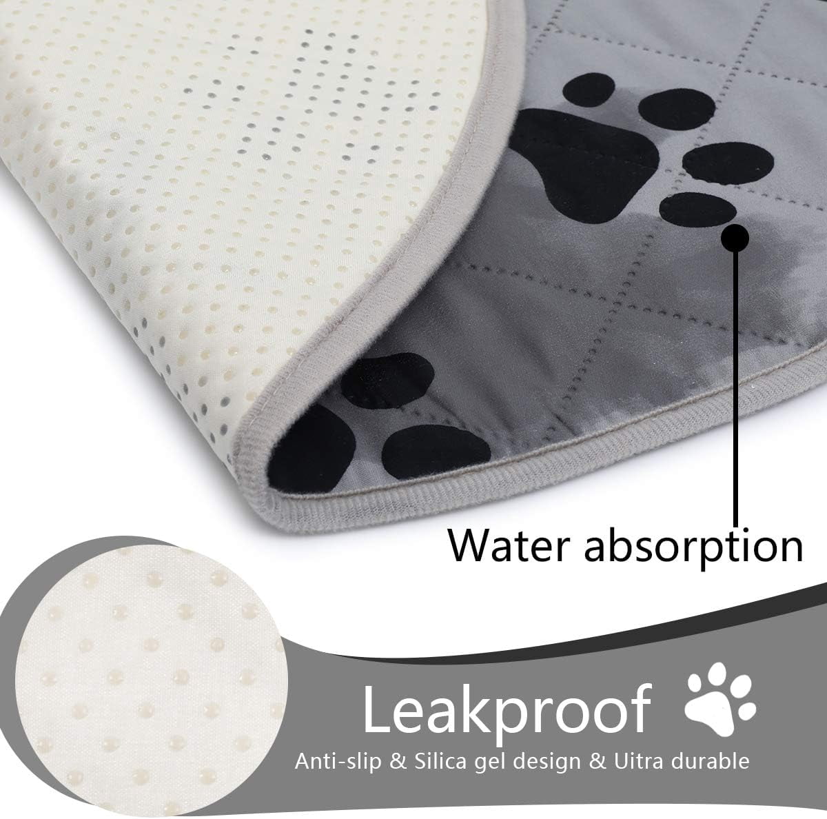 Dog Crate Pads Dog Pee Pads Rugs Washable Dog Pads, Non Slip Puppy Pee Pads for Small Dogs, Waterproof Pet Pad Rug, Dog Whelping Training Pads for Dogs, 2 Pieces, 20"x30"
