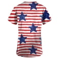 thumbnail image 4 of Fiudx Camisetas para Mujer Día de La Independencia Blusa Informal de Manga Corta con Cuello En V y Bolsillos Estampados para Mujer, 4 of 4