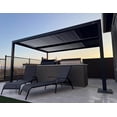 thumbnail image 3 of PURPLE LEAF 12 X 14 Louvered Pergola 94AS Outdoor Aluminum Adjustable Roof Deck Backyard Garden Hardtop Gazebo Grey, 3 of 9