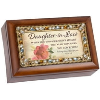Dil When You Won Our Sons Heart Wood Grain 7 X 4 Mdf Wood Musical Box Plays Tune Amazing Grace