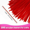 thumbnail image 2 of Topboutique Chenille Stems Pipe Cleaners Colored Pipe Cleaners Pastel Craft Supplies Fuzzy Sticks for DIY Crafts & Art Projects,200 Pcs Red,12''*0.3'', 2 of 7
