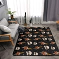thumbnail image 2 of DouZhe Vintage Skull Oldschool Rose Pattern Area Rugs Non-Slip Machine Washable Floor Mat, Style Carpet Doormat, 63x48 inches, 2 of 6