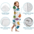 thumbnail image 7 of Colorful Dinosaur Assortment Pattern Hooded Bath Towel，60"x35" for Ages 3 To 12 Kids, Quick Dry Lightweight Soft Microfiber Hood Beach Towel Cover Up for Kids, 7 of 7