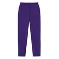 thumbnail image 3 of Casual Pants for Men Solid Color Soft Comfy Loose Straight Leg Thick Warm Trousers with Pockets Sports Running Elastic Waist Winter Slacks for Men Purple S, 3 of 5