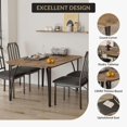 thumbnail image 5 of Qinaqin 5-Piece Contemporáneo cm de Profundidadining Set Space-Saving 4-Person Profundidadinette con Acolchado Seats Ideal para Rooms Pequeño Spaces y Apartments Vintage Style, 5 of 5
