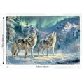 thumbnail image 2 of Wolf Placemats Set of 4, Wild Wolf in Winter Forest with Full Moon Placemats Heat Resistant for Dining Table Non-Slip 18x12 Inches, 2 of 6