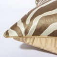 thumbnail image 4 of Cushion Cover Soft Sofa Decoration 100% Polyester China Jacquard Zebra Cushion Cover Champagne Pillowcase 18 x 18 inch, 4 of 5