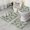 Pioneer Flower Floral, variant on Pioneer Flower Floral Print Pattern Bathroom Rugs Sets 3 Piece,Toilet Cover Set,Absorbent Non Slip Bathroom Mats Sets with U-Shaped Contour Rug Toilet Rug Set